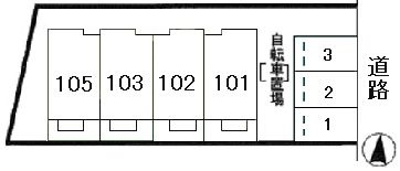 ロジュマン陣中第１の駐車場