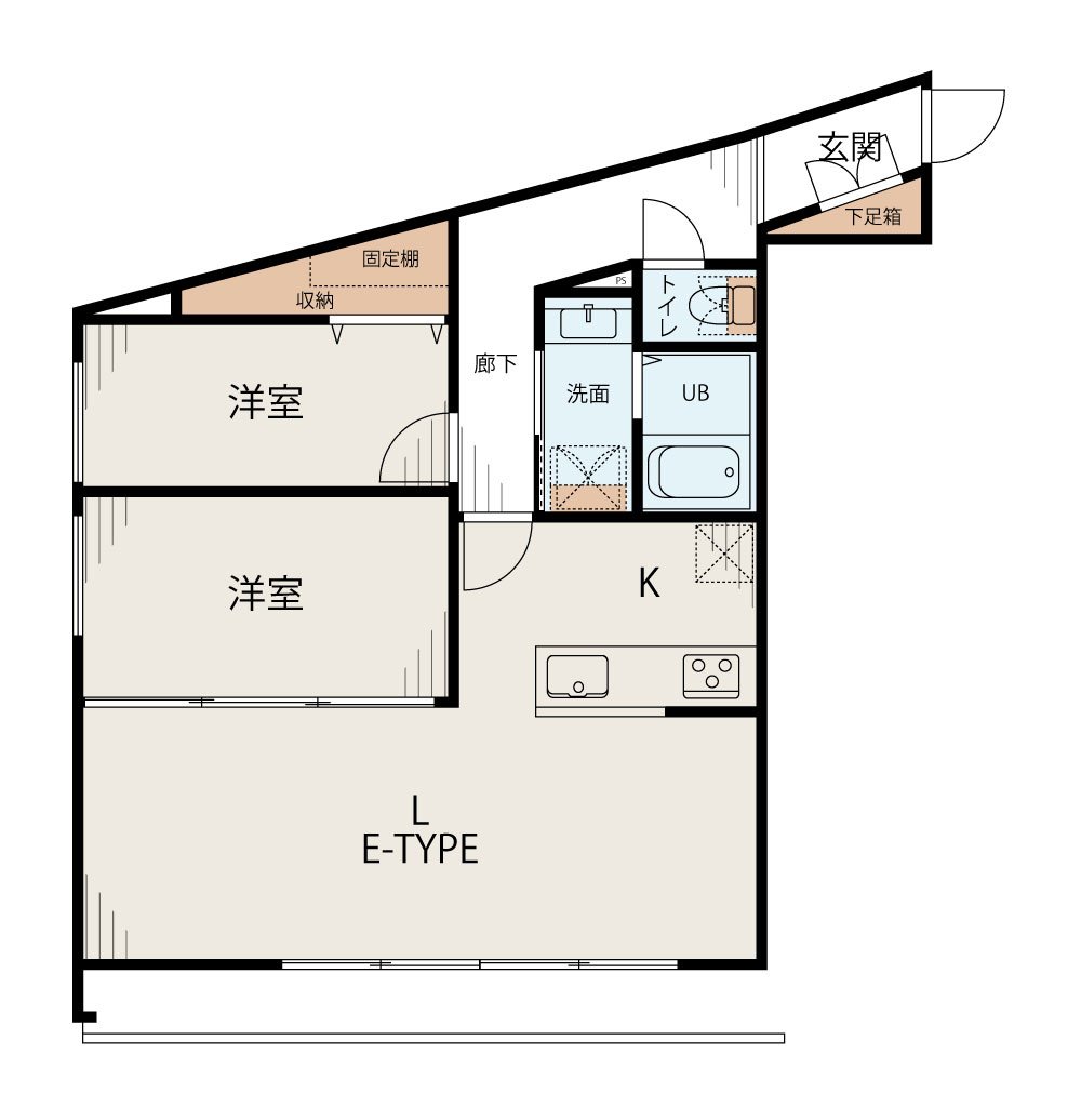 東が丘ガーデンズ　築浅　デザイナーズ　オートロックの間取り