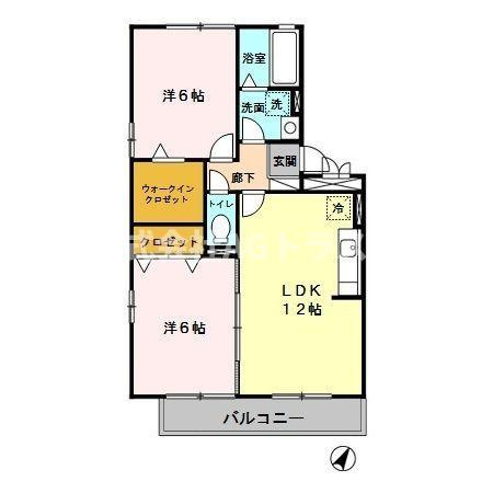 【間取り】 | ハーヴェストヒルズ　Ｂ