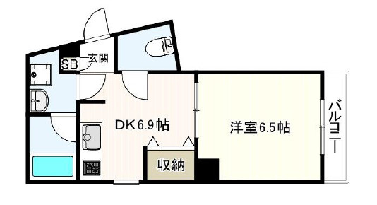 オンコート九条の間取り
