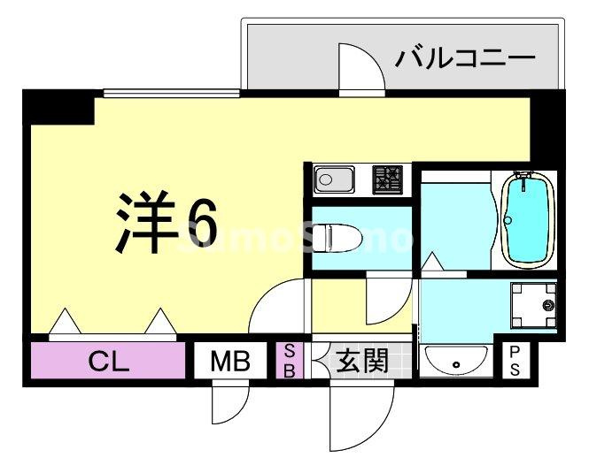 スプランディッド難波元町DUEの間取り