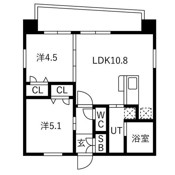 プレスタイル箱崎ステーションの間取り