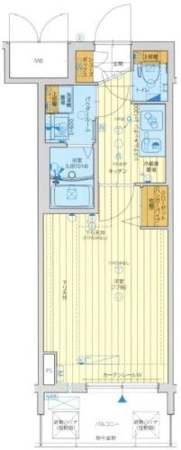 レジュールアッシュ心斎橋リュクスの間取り