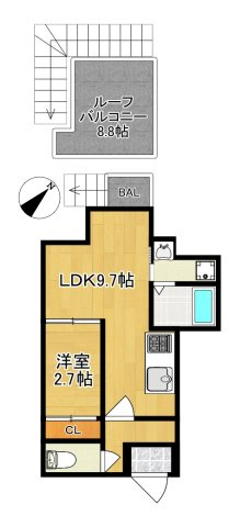 サンメゾン大橋の間取り