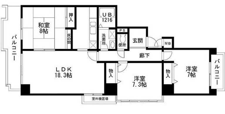 ヴェルデ北堀江の間取り