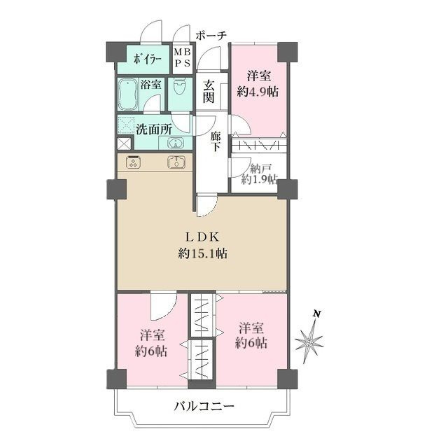 東芦屋ハイツの間取り