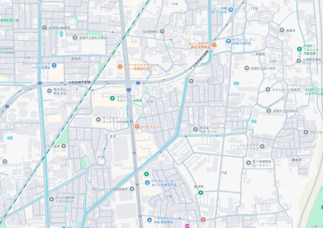 高槻市大冠町　新築一戸建ての地図