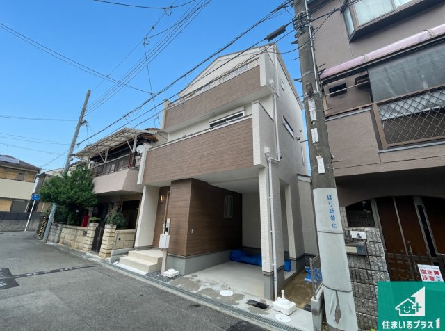 ■高槻市大冠町　新築一戸建ての外観|お客様に長く安心して住んでいだだける事にこだわった家づくり！住んでからのアフターサービスにもしっかりと取り組んでいます！