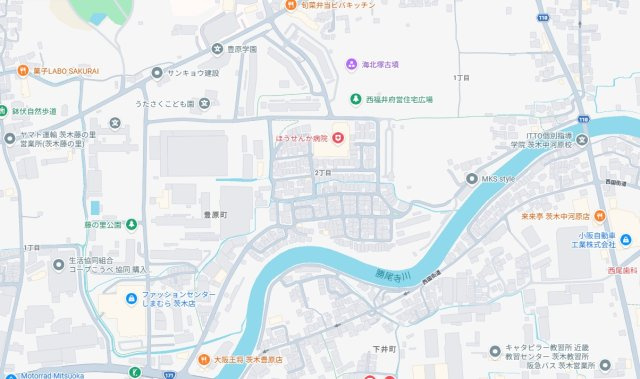 茨木市西福井　新築一戸建ての地図