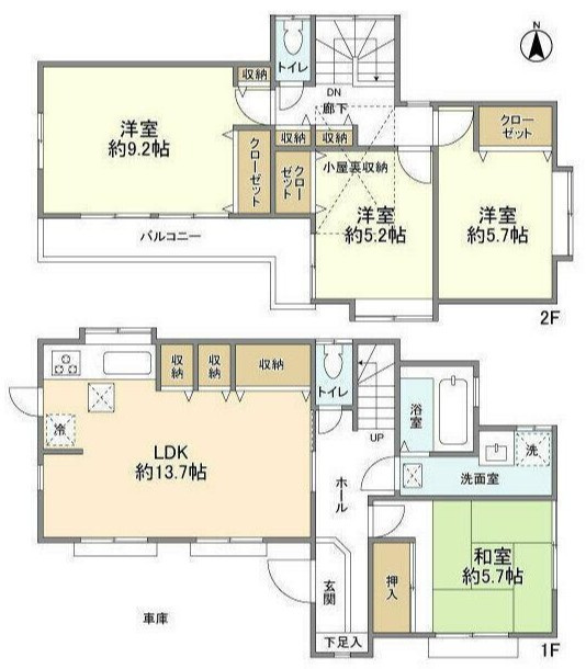 新川町2丁目貸家の間取り