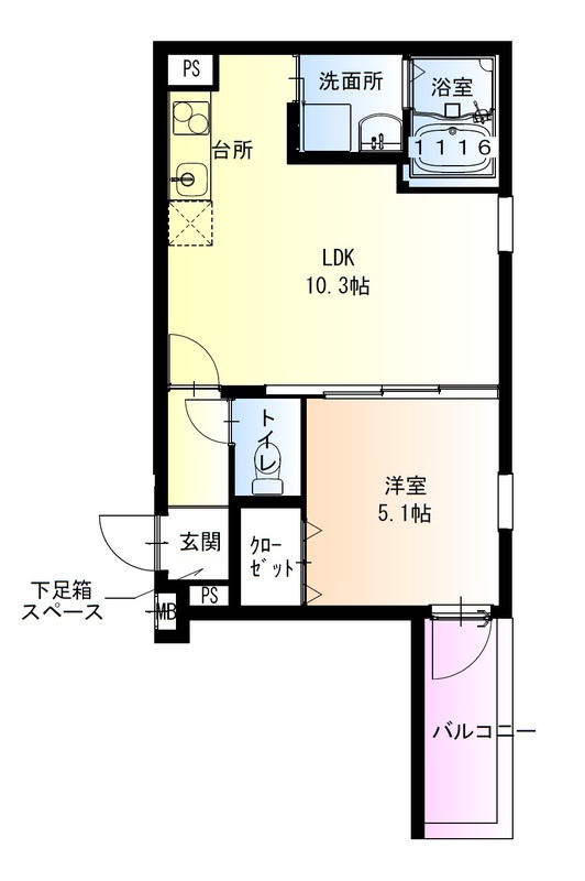 フジパレス十三イーストの間取り