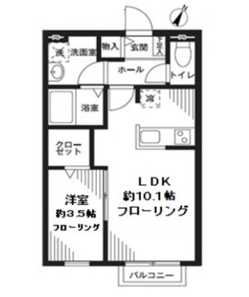 練馬区氷川台３丁目のアパートの間取り