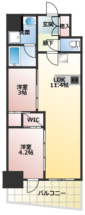 セレニテフラン梅田の間取り