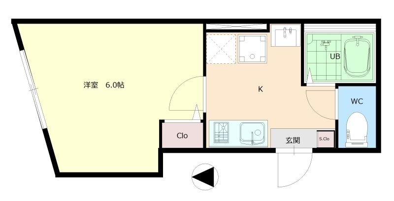 ６th Av.RESIDENCE AYASEの間取り