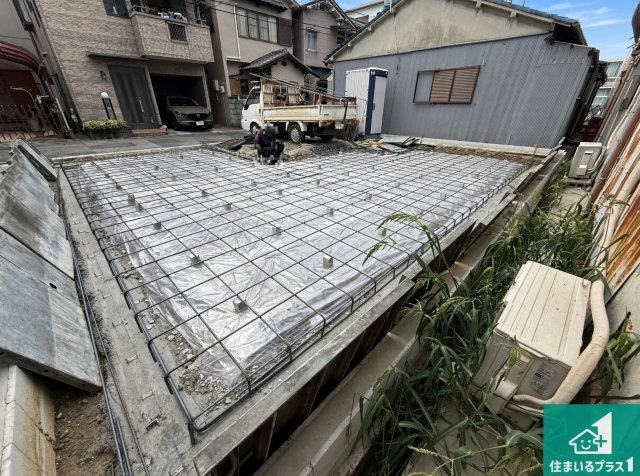 ◆松原市東新町　新築一戸建ての外観|現在の進捗状況です！順調に作業進行中、完成が待ち遠しいです！詳細の間取り等、お気軽にお問い合わせください！