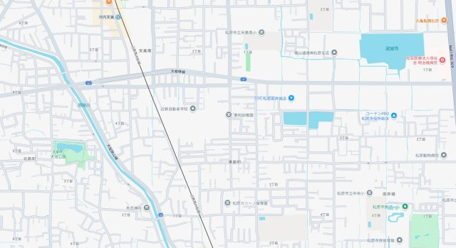 松原市東新町　新築一戸建ての地図
