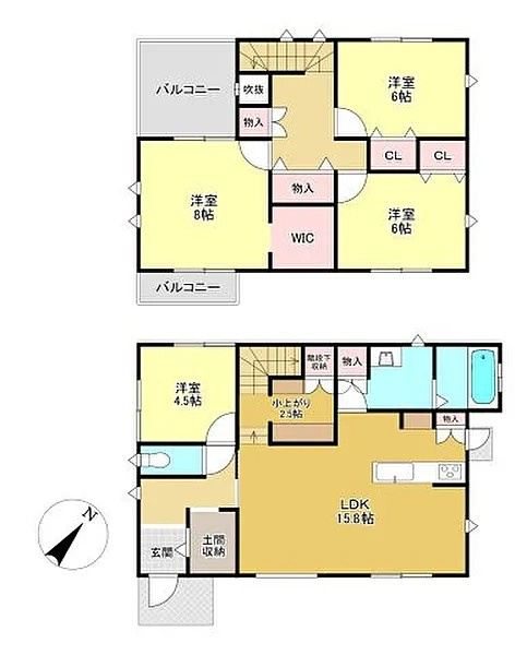 野洲市近江富士6丁目　中古戸建の間取り