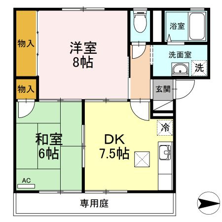 グリーンパーク芳泉　C棟の間取り