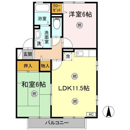 アリッサム２１　A棟の間取り