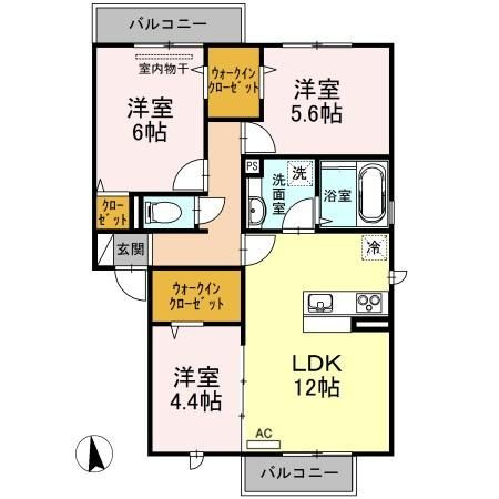 プレジオあくら　A棟の間取り