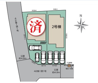 亀岡市西つつじケ丘雲仙台　新築一戸建ての区画図|全2区画