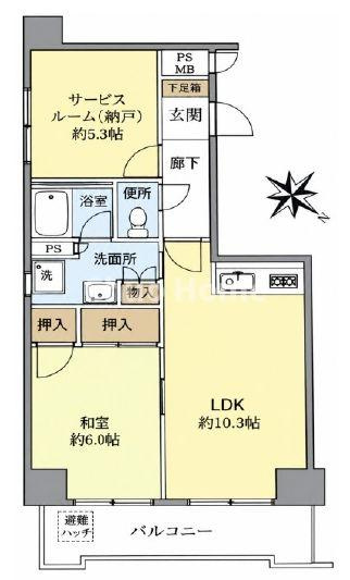 藤和新小岩コープの間取り|角部屋住戸につきまして日当たり・通風良好