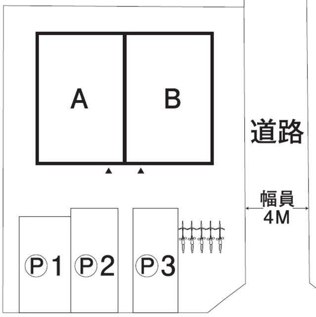 万福寺２丁目住宅の区画図
