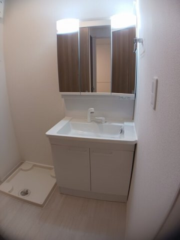 アトレ真木　Ⅰの洗面所|広い洗面スペース