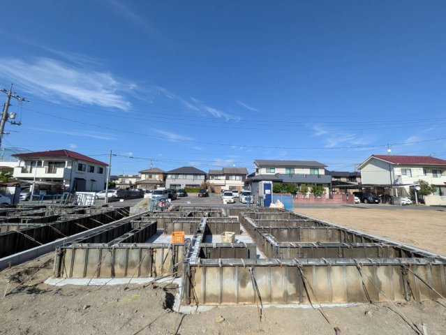 岡山市南区築港栄町　4棟②号棟の外観|◆②号棟建築予定地です。建物基礎工事中（08/10/17現在）