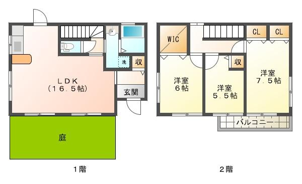 多井畑南町戸建の間取り