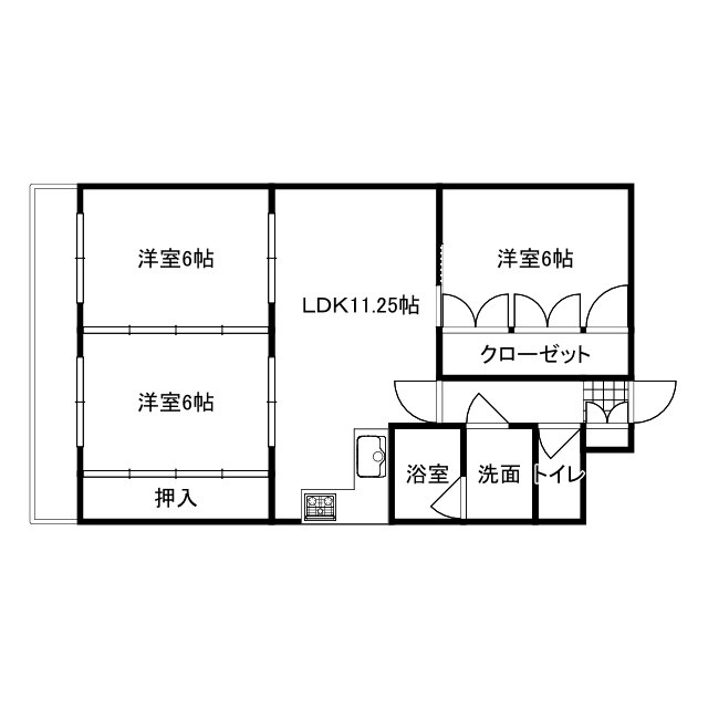 プラージュ宝町の間取り|※同タイプ別部屋のお写真です