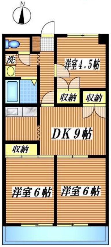 ロングキャッスル1の間取り