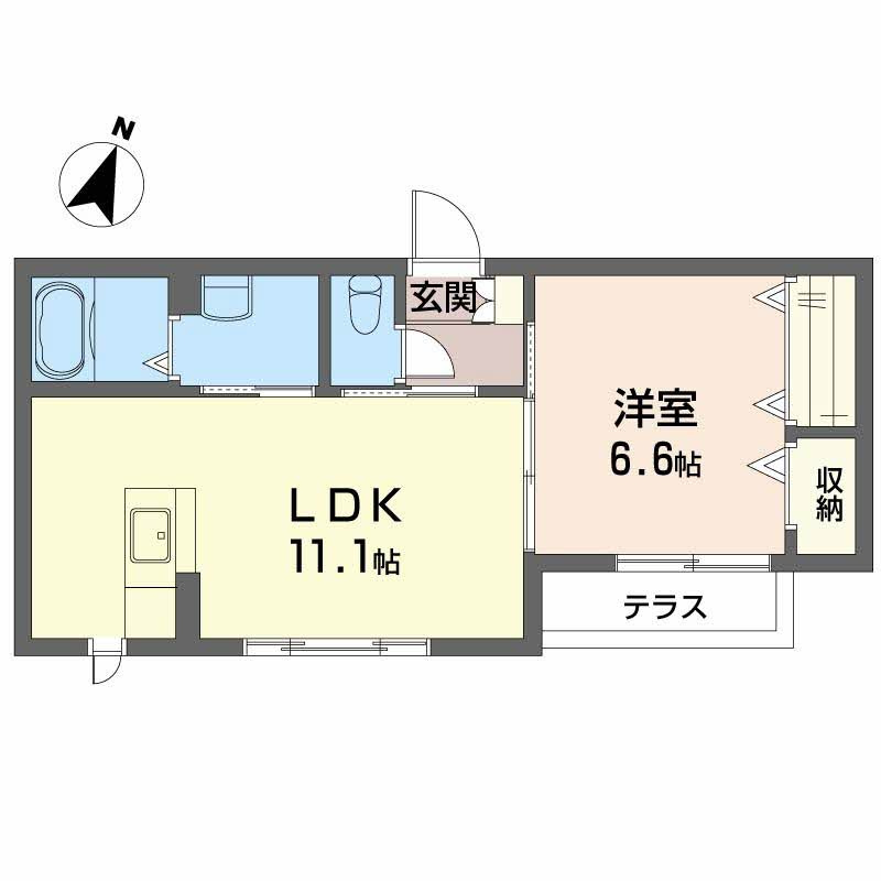 ラ・パルテール辰巳　弐番館 の間取り