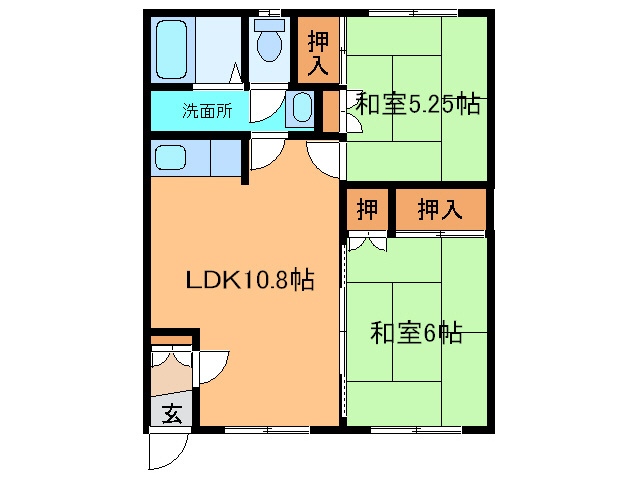 コーポ緑和の間取り