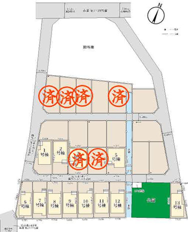 【新築分譲住宅】志木市中宗岡1丁目の区画図
