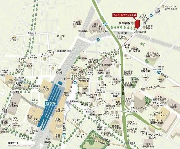 ガーラ・レジデンス池袋の地図