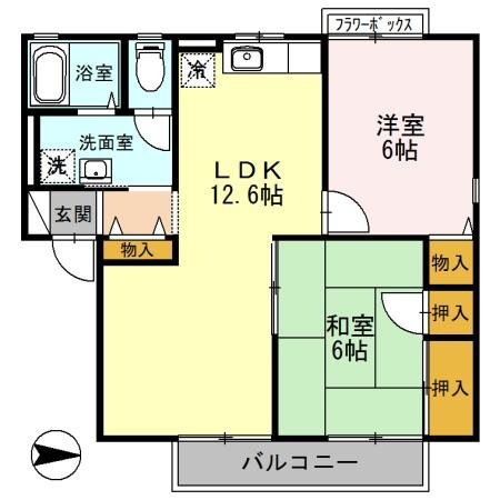 グレイスコート峰塚A棟の間取り