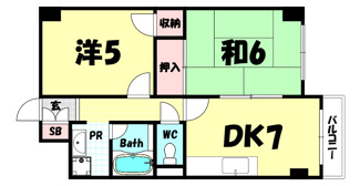 【間取り】 | サングレイス山手館