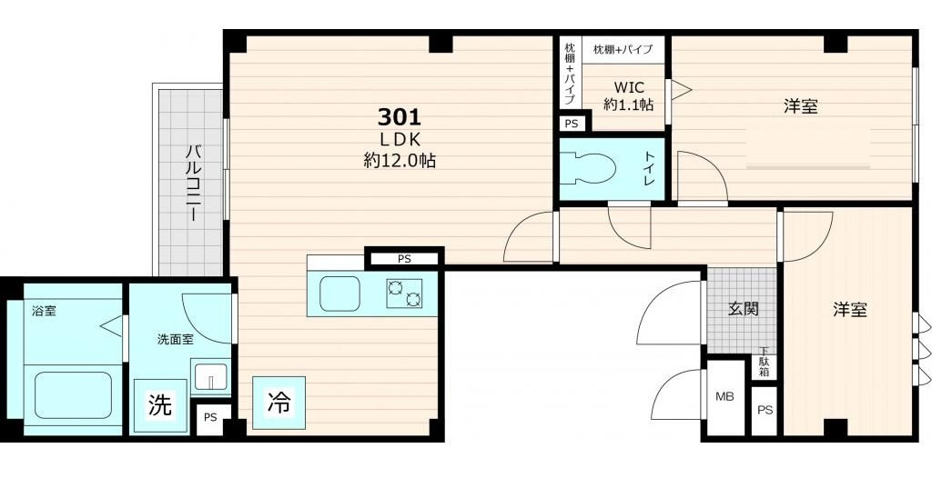 ユアメゾン北千住の間取り|間取りです。