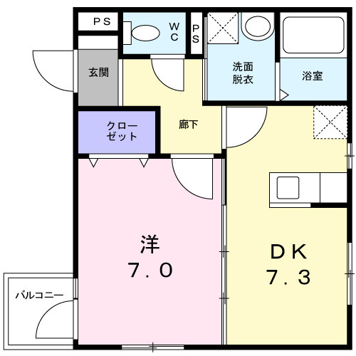 【間取り】 | マロンレジデンス | １ＤＫの間取り！