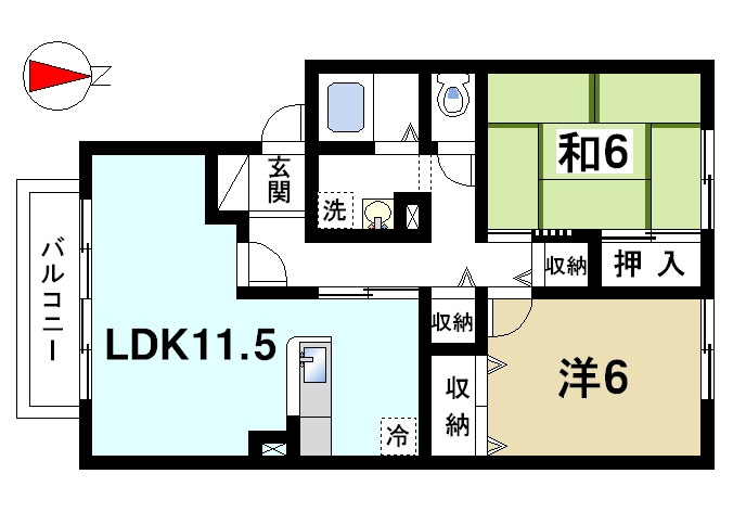 ガーデニア高畑の間取り