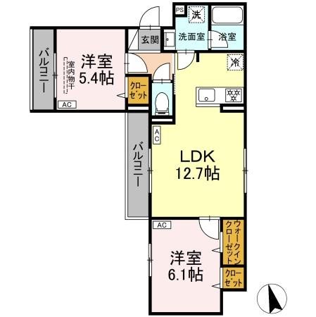 グラナーデ江戸川Bの間取り
