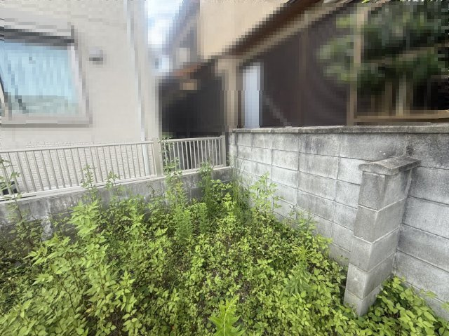 向日市物集女町北ノ口　　　　の外観|ブロック塀で囲われた土地です。