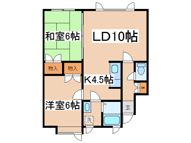 コーポからまつの間取り