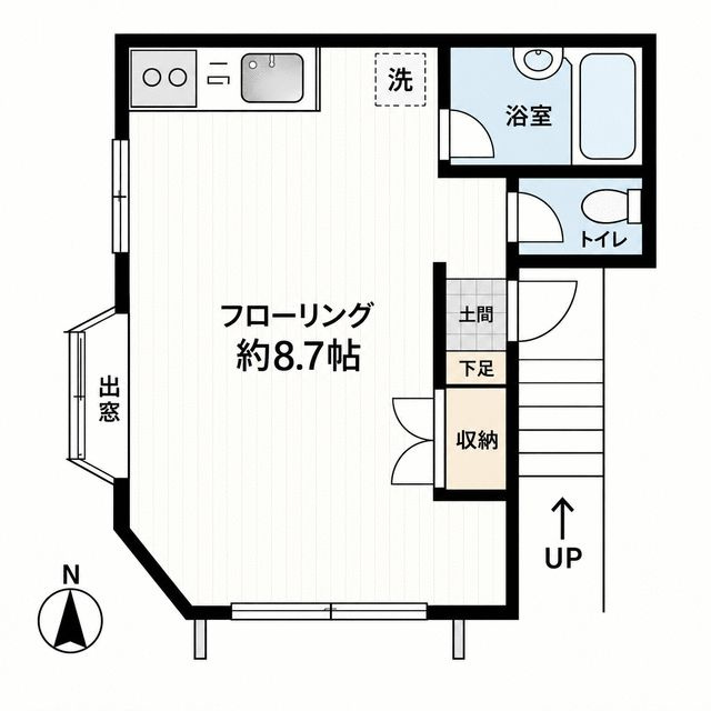 スカイエール若林の間取り