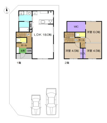 【土地図＋建物プラン例】 | （商談中）建築条件付き宅地　高知市一宮東町４丁目 | プランです