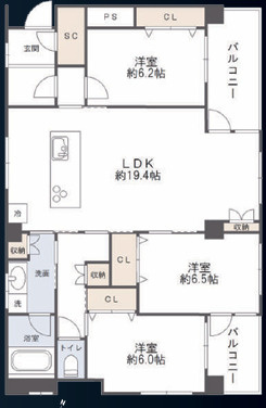 目黒グランドールの間取り