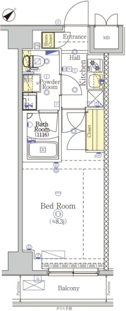 SHOKEN Residence八王子の間取り