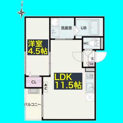 Jack higashinakajimaⅡの間取り