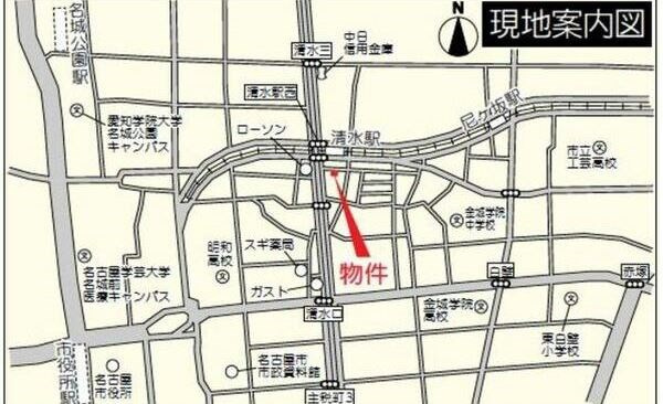 ジュネス清水の地図